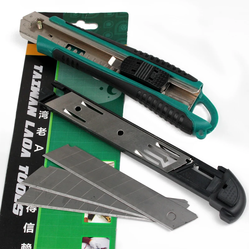LAOA Utility Knife SK5 Art Knife 18mm Spare blade Students Knifes Nicking Tool Wallpaper Knife Electrician Tools