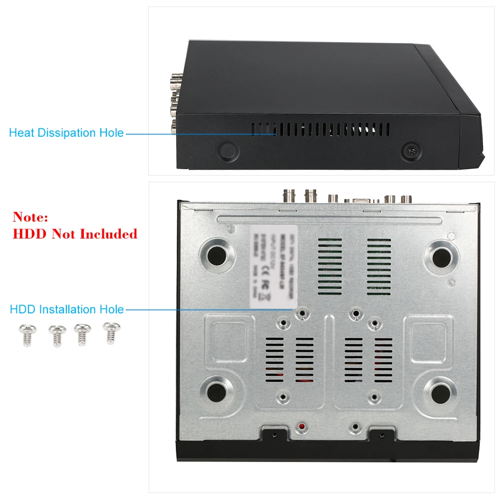 KKmoon 4CH AHD DVR H.264 HDMI1080P P2P Onvif 4 канала AHD DVR NVR цифровой видео Регистраторы для видеонаблюдения DVR комплект видеонаблюдения Регистраторы