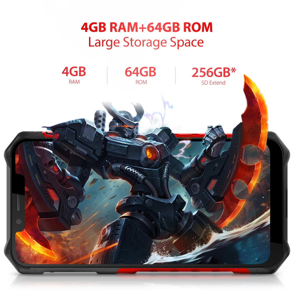 Ulefone Armor 6E IP68 Водонепроницаемый 6,2 "Смартфон Android 9,0 Helio P70 4 Гб 64 ГБ с функцией распознавания лица NFC Беспроводное зарядное устройство для