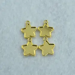 90 шт. новый дизайн золотые металлические подвески в виде звезд, ожерелье или браслеты для изготовления ювелирных изделий Z142063