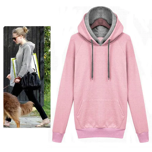 Big Size Thick Velvet Pink Sweat Femme Hoodie Women Hoodies Sweatshirts Sweatshirt Women