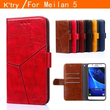 Pour Meizu M5 Couverture De Cas 5.2 Pouce Magnétique De Luxe PU Portefeuille En Cuir Flip Téléphone Sac Cas Pour Meizu M5 Meilan 5 Carte Titulaire K’try