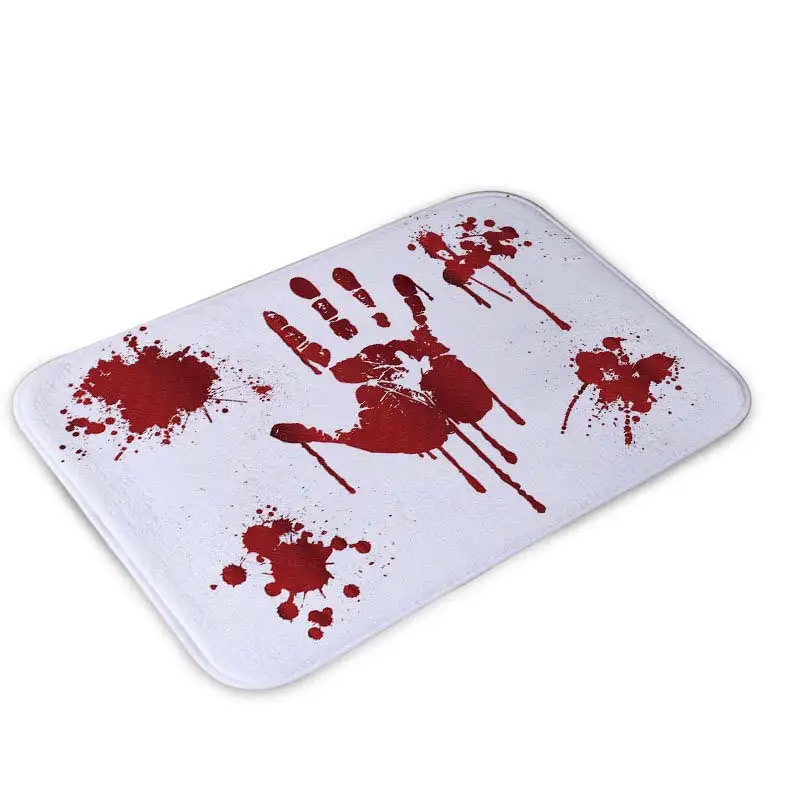 Halloween Bloody Bath Mat Creative the Blood Footprint Antiskid Mat