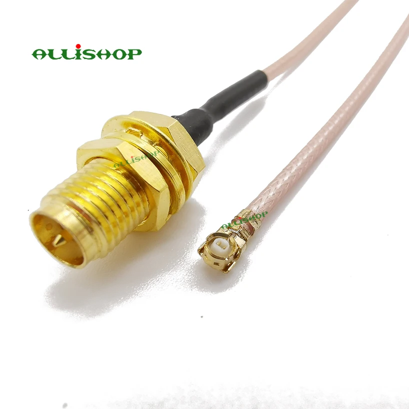 Кабель ALLISHOP 10 см RP SMA Jack к U.FL IPX IPEX RG178 прямой (штырьковый) uFL/u.FL/IPX соединительный