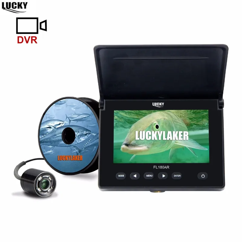 

LUCKY Original Underwater Fishing Camera 4.3" LCD Monitor 8GB DVR 4pcs Infrared Led Russian Fish Finder Fishing for Ice Fishing
