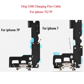 

10pcs/lot USB Charging Port Dock Connector Flex Cable +Microphone +Headphone Audio Jack Replacement Part for iphone 7 7g 7plus