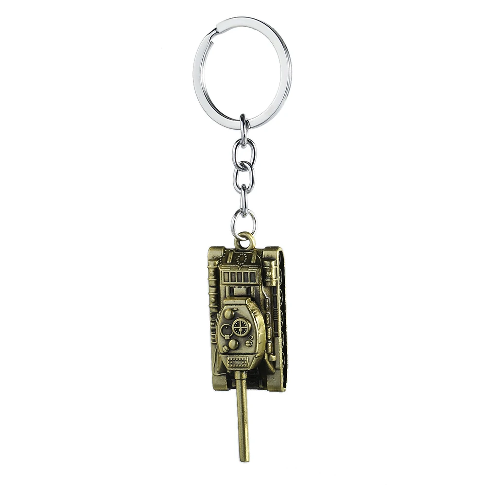 Popular Game WOT World Of Tanks Keychain Tank Pendant Woman Bag Charms Key Ring Chain Man Souvenirs Gift Jewelry