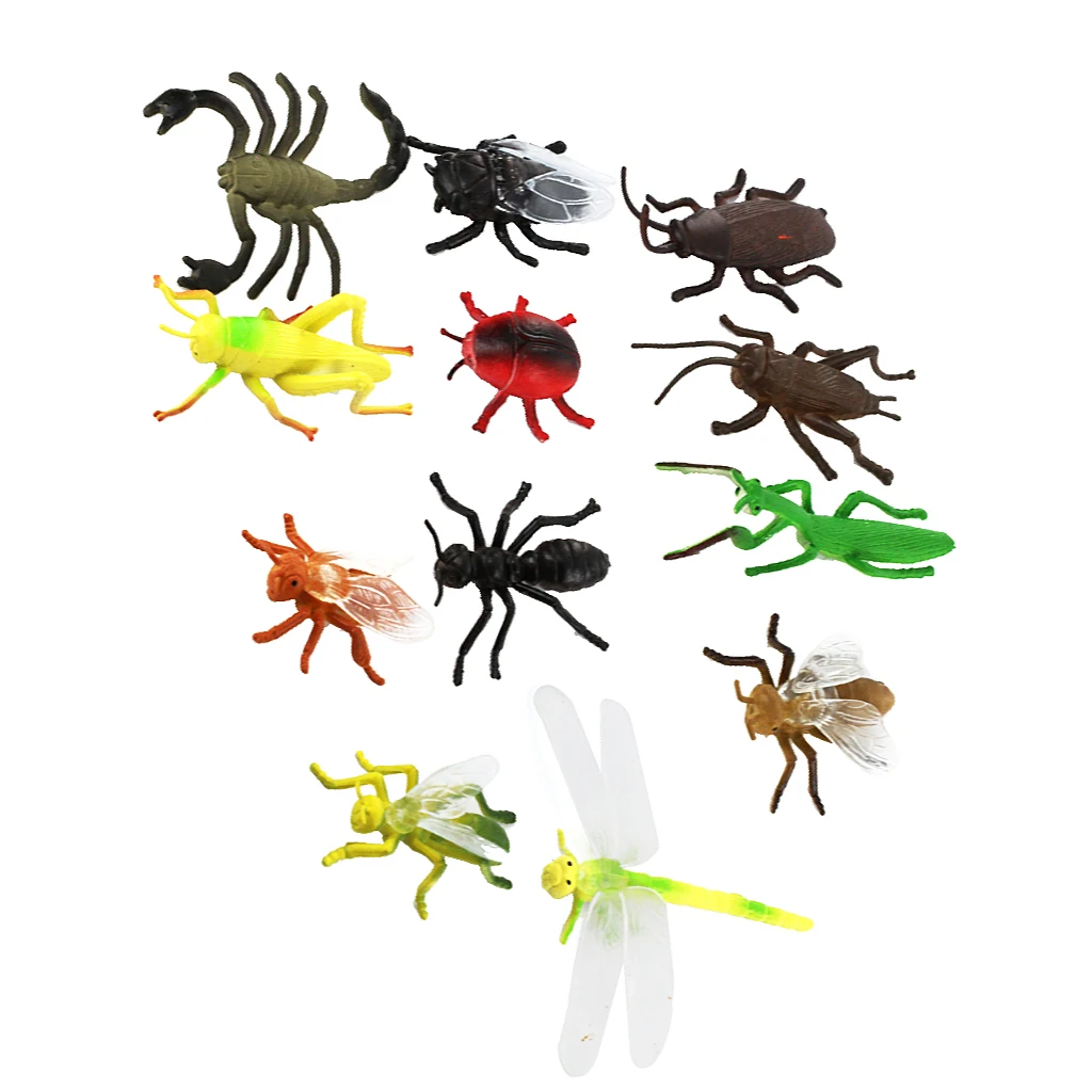 12 Assorted Plastic Insect Flying Bugs Animal PARTY BAG FILLER KIDS GIFT Toy