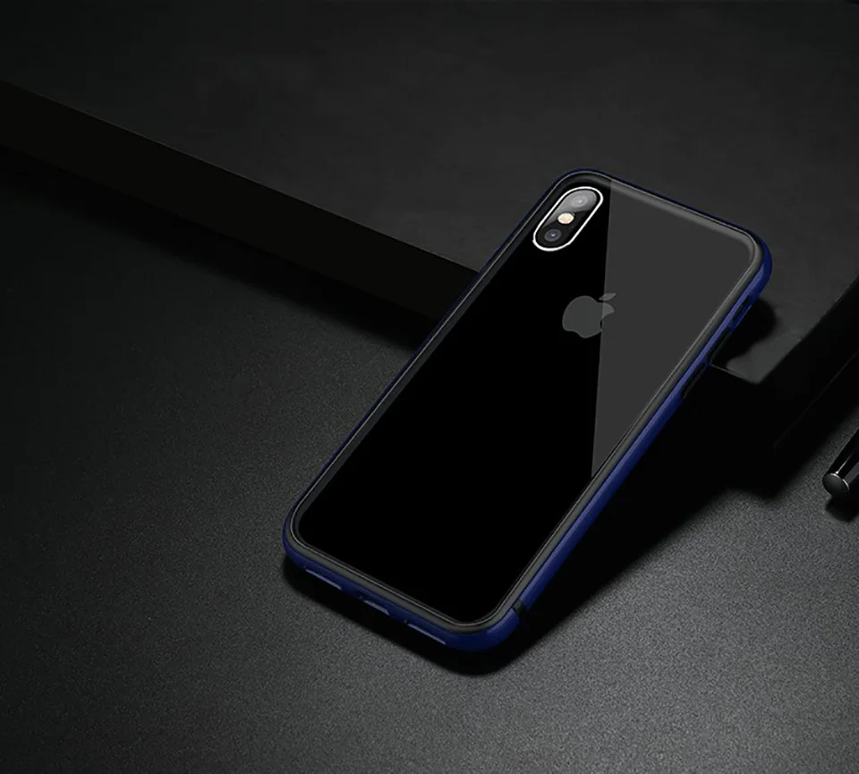 Тонкий чехол Joyroom из ТПУ с рамкой для iPhone X 10 5,", прозрачный ПК и мягкий, силиконовый, гибкий чехол-бампер для iPhone X