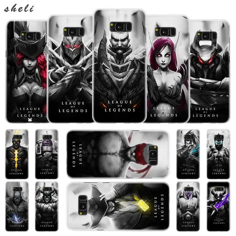 

League of Legends lol Transparent Note 10 9 pro hard Case Cover for Samsung Galaxy S4 S5 S6 S7 S8 S9 Plus Edge Mini s10 lite