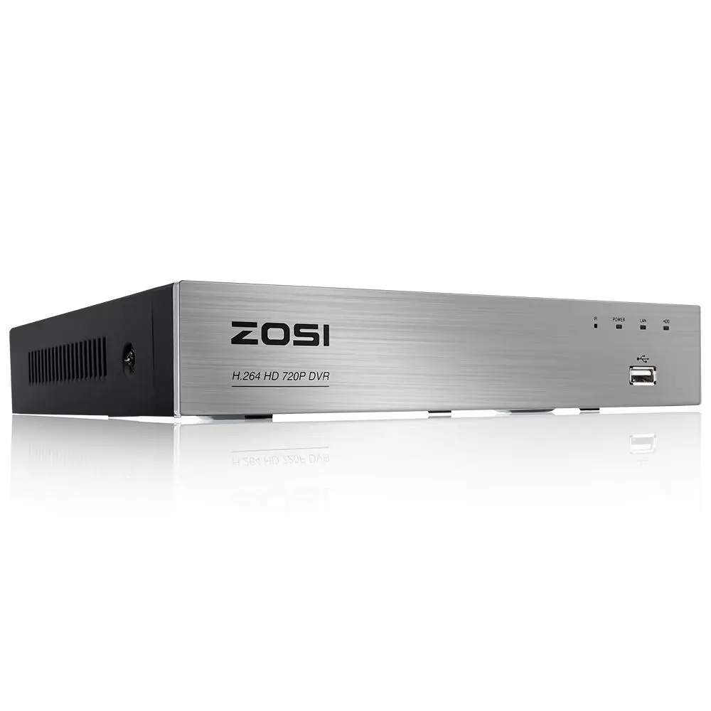 ZOSI 4 канала AHD-720P DVR безопасности DVR Регистраторы с HDMI, защита от пыли, Интернет& Смартфон пульт дистанционного управления для людей с ограниченными физическими возможностями, сигнал тревоги