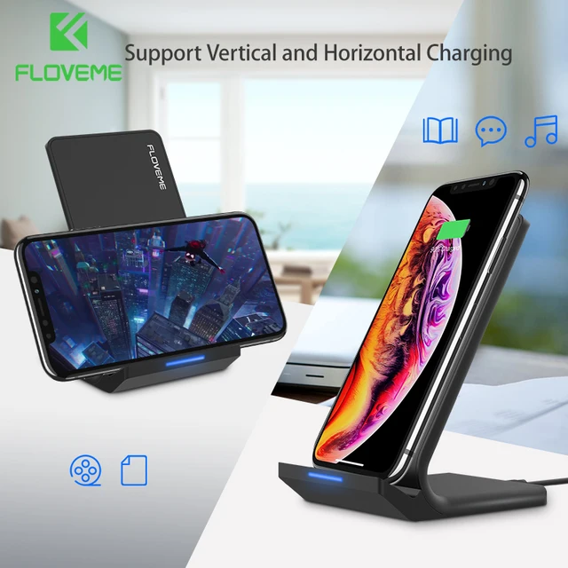 Best Offers FLOVEME 5V/2A Wireless Charger For Samsung Galaxy S8 S7 Edge Note 8 Qi Wireless Charging Dock For iPhone X 8 XS MAX USB Charger 