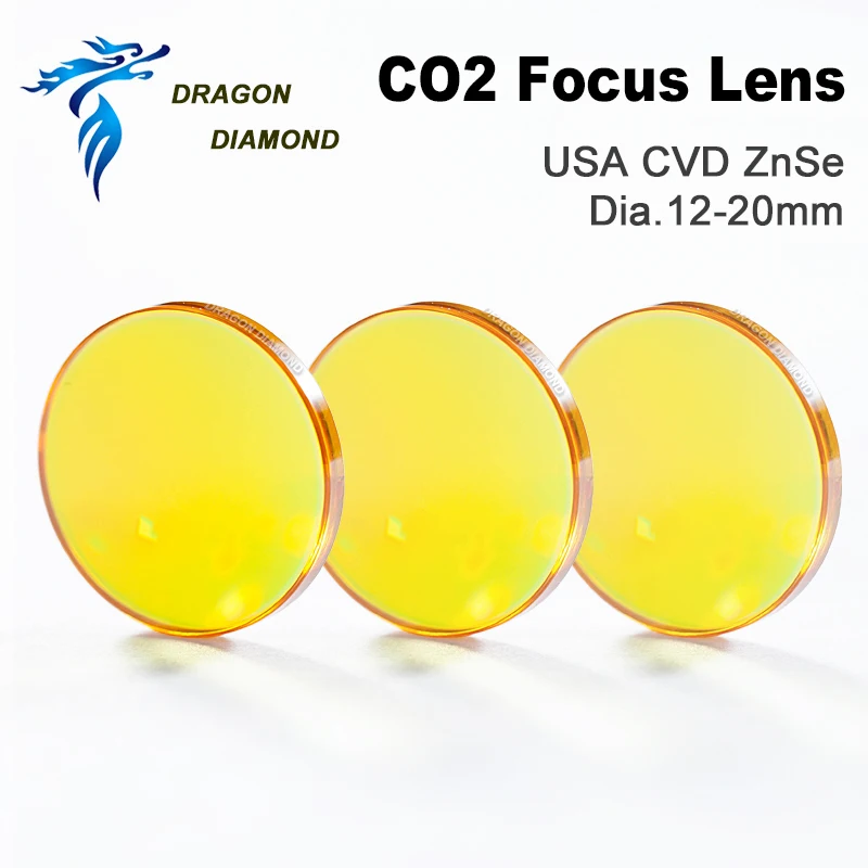 Goede USA CVD ZnSe CO2 Laser Lens 12mm 15mm 18mm 19.05mm 20mm Dia 38.1 127mm 1.5 5inch Focus Lengte spiegels Voor CO2 Laser Machine