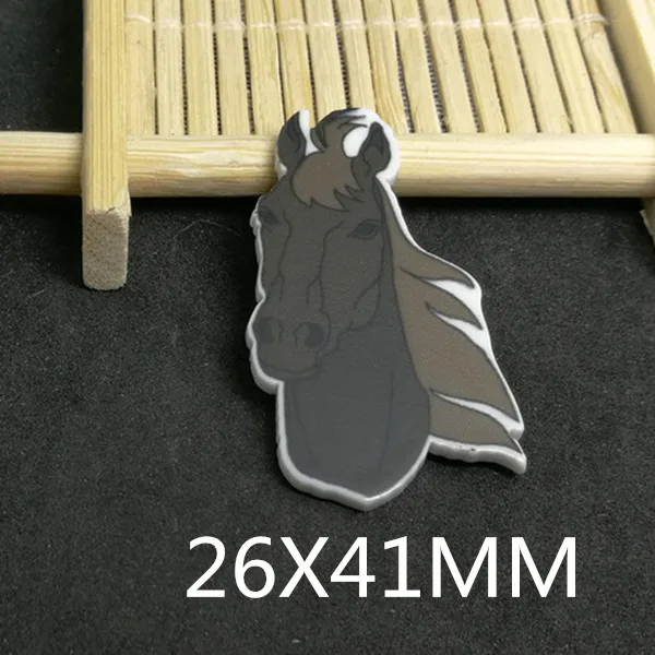 

Free shipping 50pcs/lot 26x41MM cartoon horse planar resin