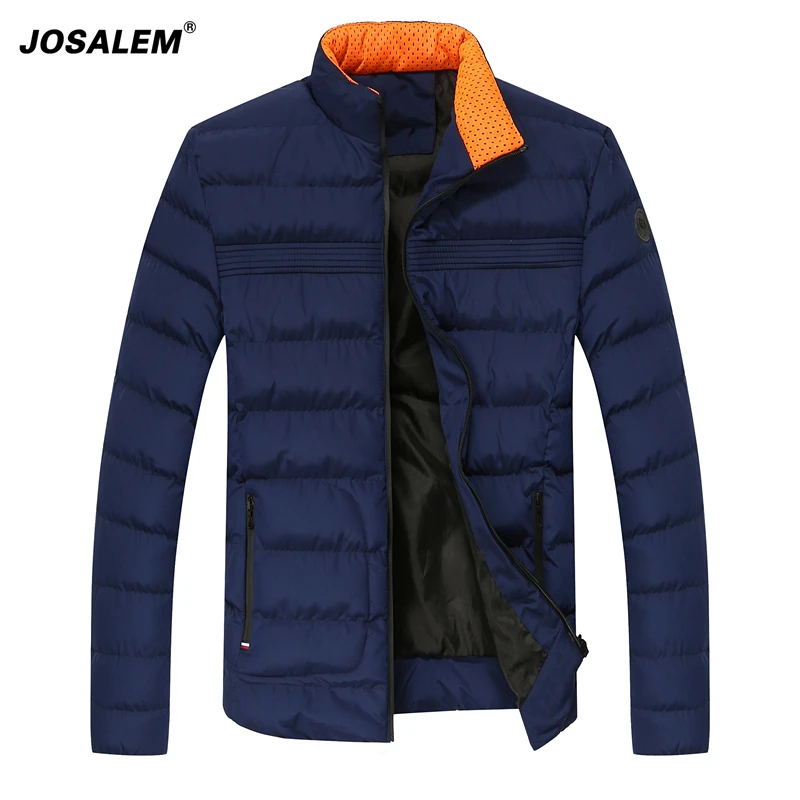 JOSALEM Man Stand Collar font b Parkas b font Coat 2017 New Casual Winter Jacket For