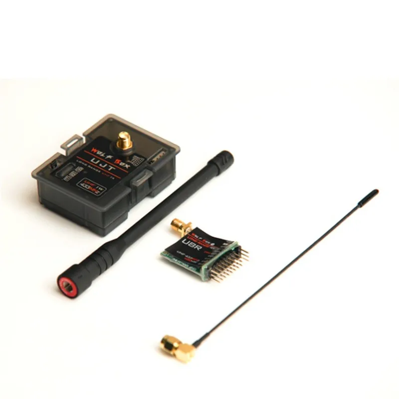 

Super Deal WolfBox 1000mW 1W 433MHz Long Range UHF Transmitter TX 100mW Receiver RX Combo for X9D X12S 9XR For Multicopter Part