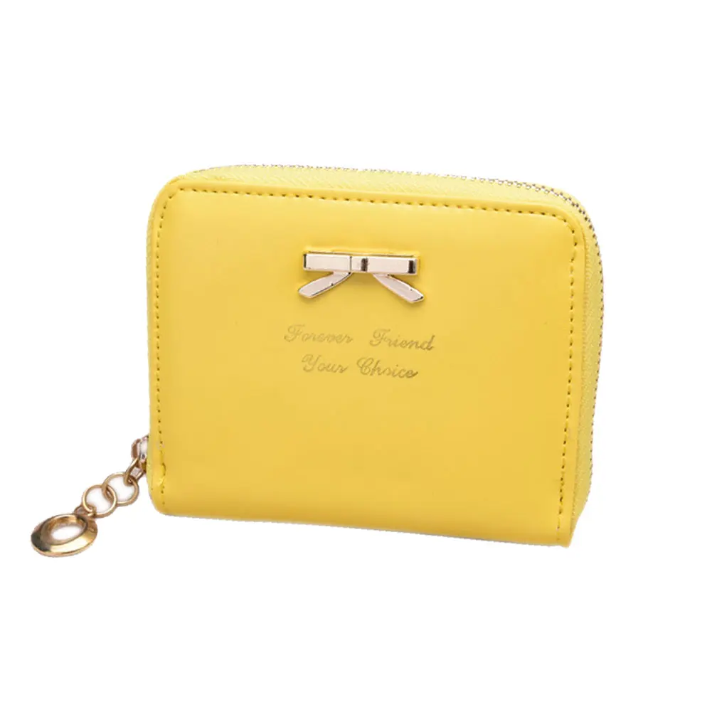 

Lovely Candy Color Purse Clutch Women Wallets Short Small Bag PU Leather Card Hold E2shopping WML99