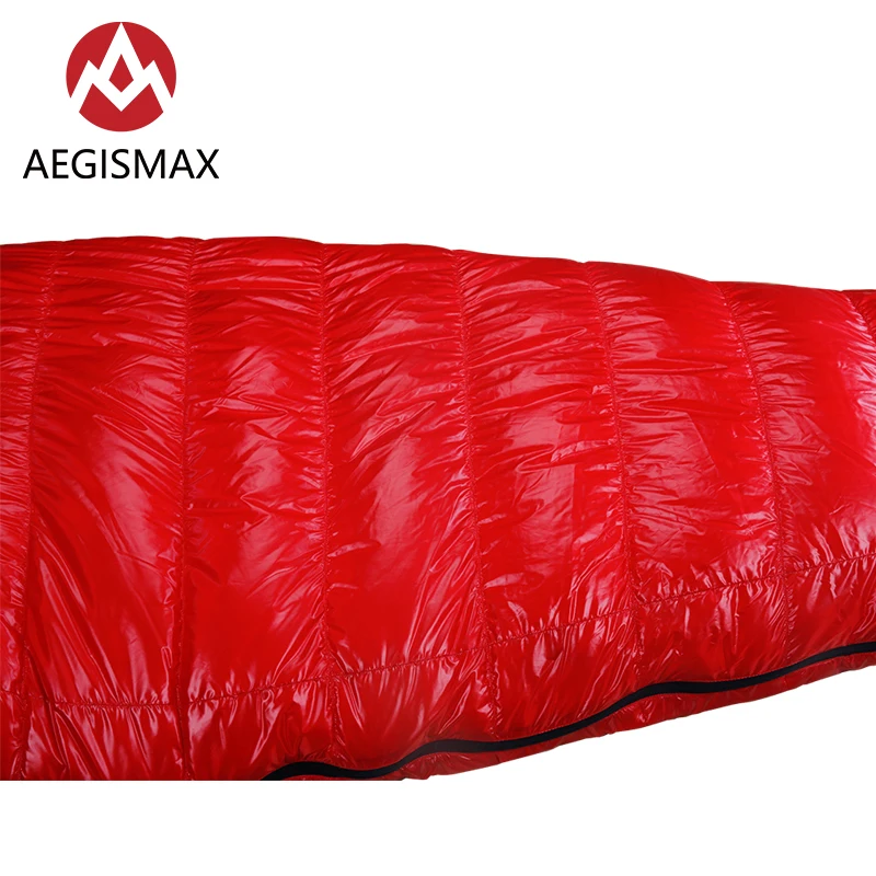Уличный утепленный спальный мешок AEGISMAX C700 для мам зимний с белым утиным пухом