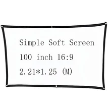 Thinyou 100 inch 16:9 Simple Soft Portable Projector Screen Matte White for Projection Screen Wall Mounted Home Theater Travel Thinyou 100 inch 16:9 Simple Soft Portable Projector Screen Matte White for Projection Screen Wall Mounted Home Theater Travel