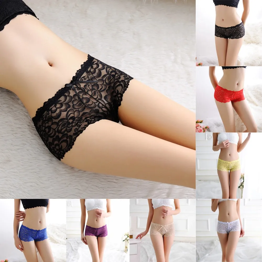 

2017 Hot Women's Lace Floral Sexy Panties Underwear Hollow Translucent Briefs Knickers Thong Ventilate Erotic Lingerie Sleepwear
