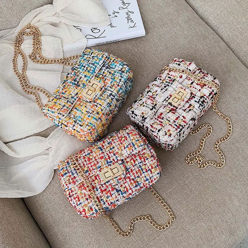 

brand Crossbody Bags For Women 2019 Luxury Handbags Designer Small Women Messenger Bags Wool Bolsa Feminina