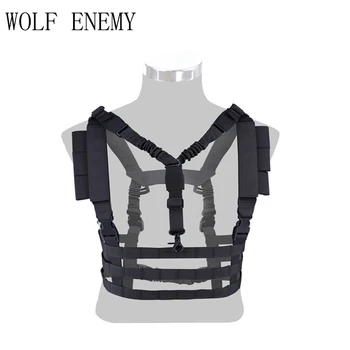 

Military Tactical Vest Airsoft Molle System Low Profile Chest Rig Removable Gun Sling Hunting Airsoft Paintball Gear