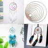3.5-19cm Metal Dream Catcher Ring Macrame Craft Hoop Gold DIY Dreamcatcher Accessory 10 Szies 2
