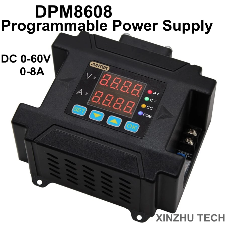 JUNTEK dmm8608 0-60 в цифровой программируемый источник питания постоянное напряжение тока DC-DC источник питания понижающий преобразователь напряжения