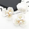 10Pcs/Lot 33mm Alloy Rhinestone Buttons Shell Pearl Flower Heart Jewelry Accessories Bride Bouquet Flower diy Bag Hair Material ► Photo 3/5