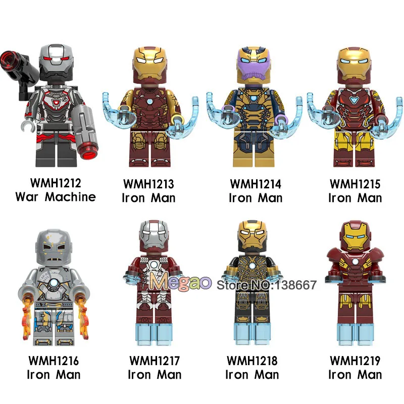 Details about / 42 style superheroes building block doll Iron Man MK building blocks assembled