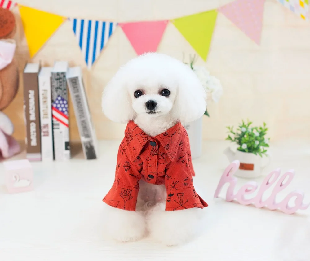 Новая популярная весенне-летняя рубашка для собак с рисунком граффити, Размеры S-XXL, пальто для собак, дешевая одежда для собак