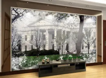 

Custom made 3D Wallpaper White manor Wallpaper For Walls 3 d Living room Bedroom Wall papers Home Decor Background Wall