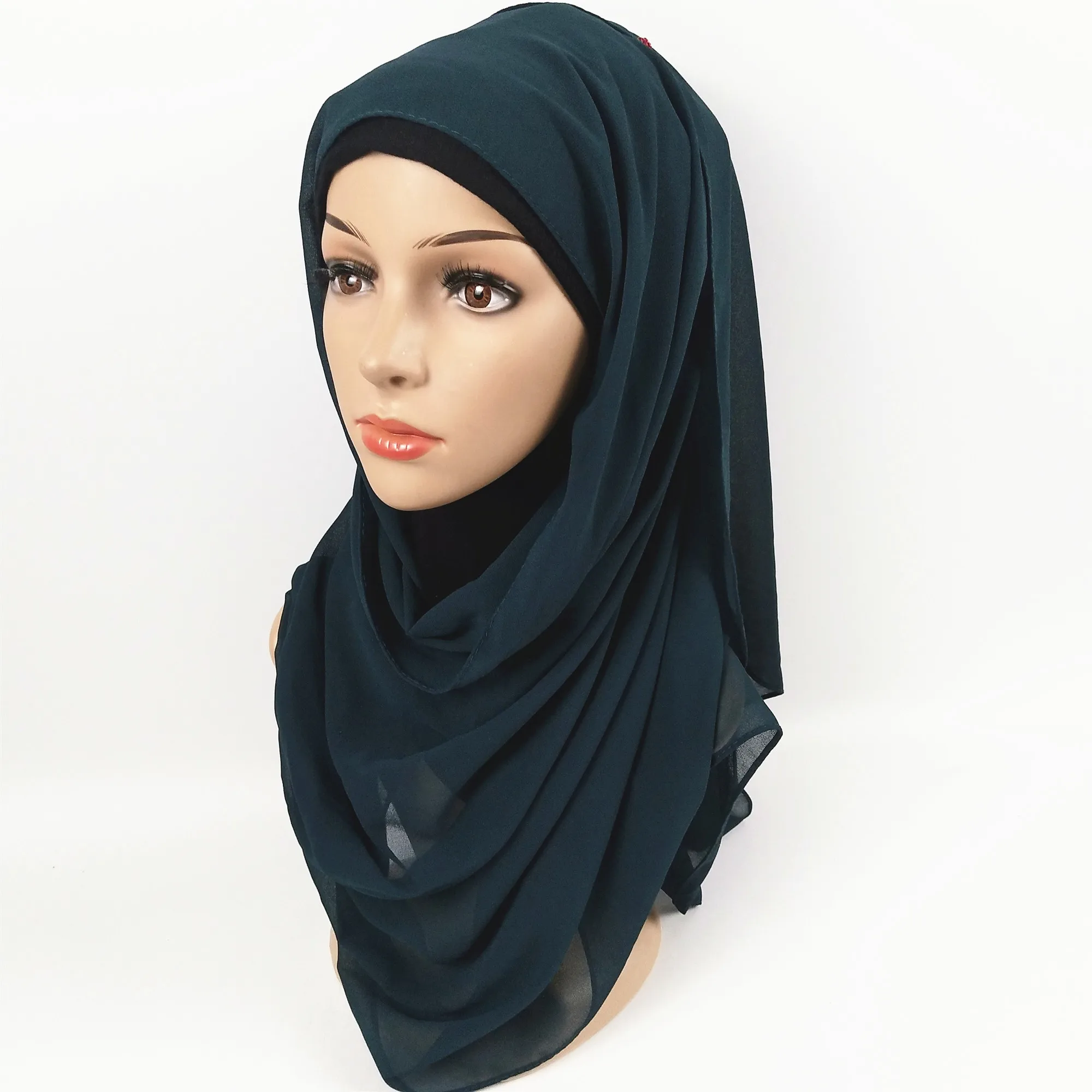H8 5 шт. высокое качество простой пузырь шифон хиджаб шарф шали повязки популярные хиджаб летние мусульманские шарфы 10 шт./партия