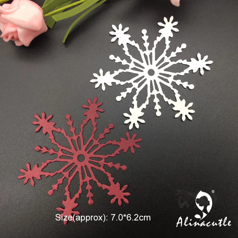 Die Cut Metal Cutting Cut Winter Snowflake Flower Alinacraft Scrapbook Paper Craft Handmade Card Punch Art Knife Cutter Die