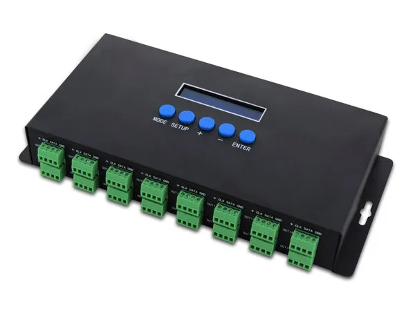 US $230.00 BC216 Artnet To SPIDMX Pixel Light ControllerEternet Protocol Input340pixels16CH Two Ports2X512 ChannelsOutput