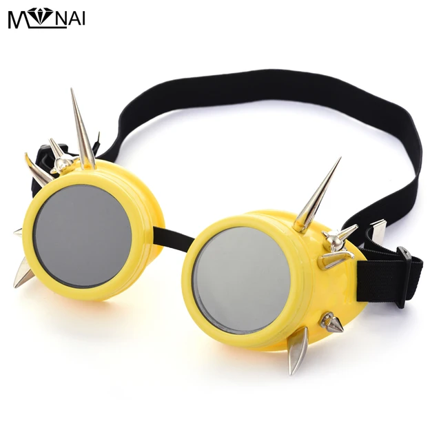 Vintage Victorian Gothic Cosplay Rivet Steampunk Goggles Glasses Welding  Punk - AliExpress