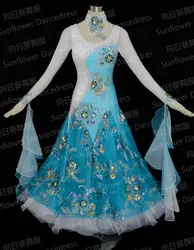 Бальные Танцевальные конкурсные платья, бальное платье из гладкой ткани, Бальные Танцевальные юбки, стандартный бальный зал платье, синий