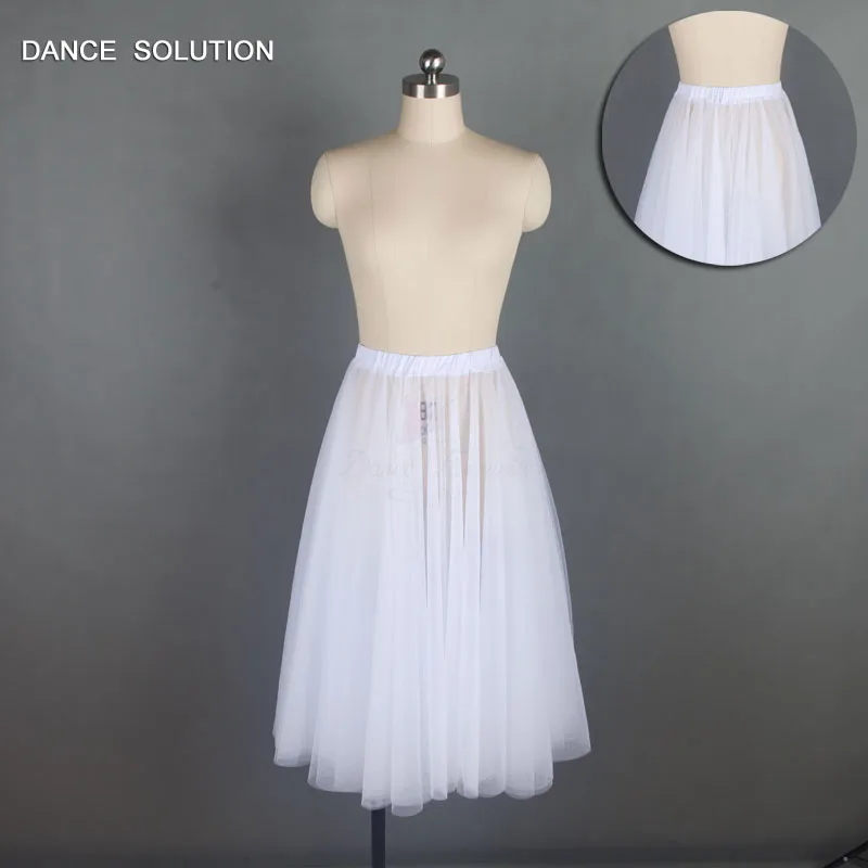

18592 Three Layer Soft Tulle Long Ballet Half Skirt Romantic Ballet Tutu for Girl and Woman Ballerina Solo Costumes Dance Dress