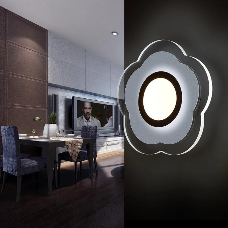 Настенный светильник светодиодный акриловый прозрачный 10 Вт 110 В 220 В|led wall light|wall lightwall sconce |