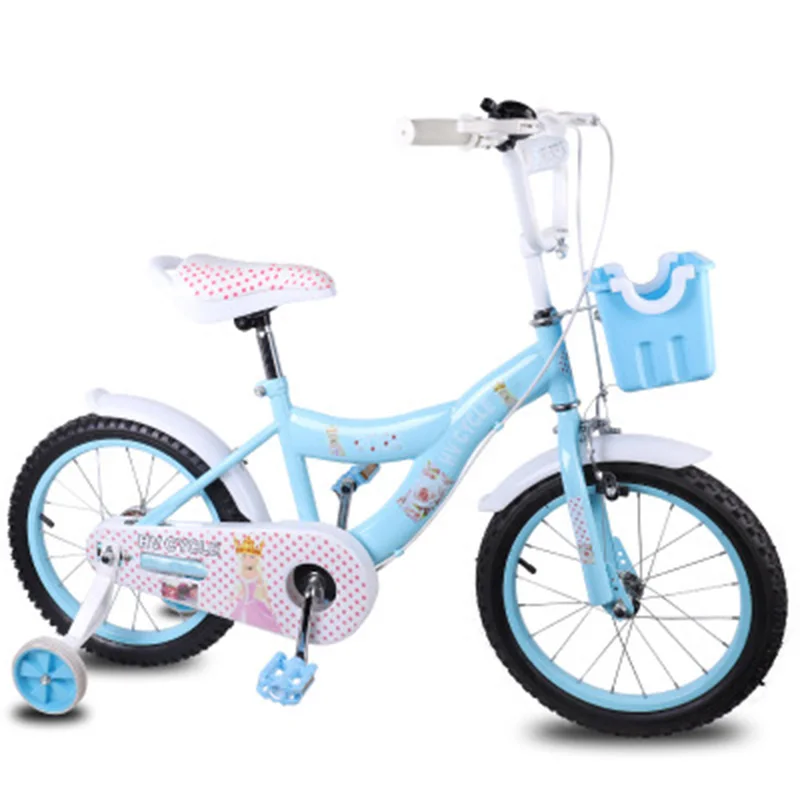 Top New 5-8 Year Old Boys And Girls Cycling 16-Inch Light Blue Outdoor Sports Children Pedaling Bicycle 4