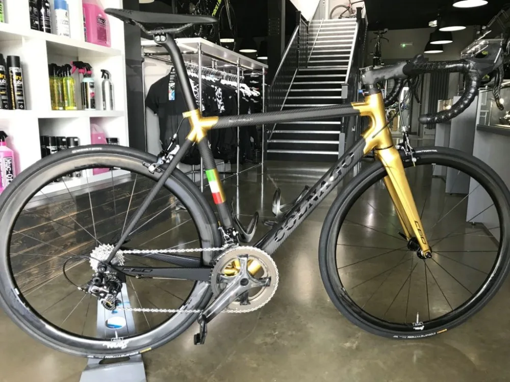 Золотой 2020 Colnago C60 углеродный шоссейный полный велосипед с R7000 R8000 Groupset Carbon 50 мм
