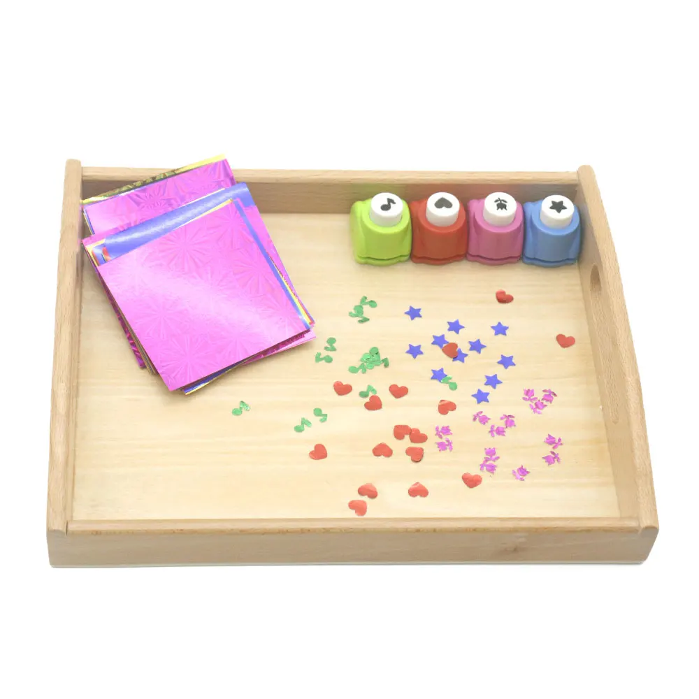 Монтессори перфоратор деятельности Sensorial материал Juguetes Brinquedos Educativos De Madeira