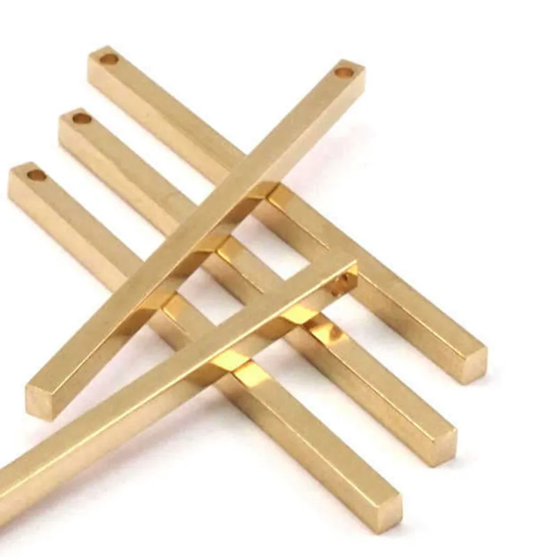 12pc.. Raw Brass Bars,square . size (2.5x2.5x50mm) D239in Jewelry