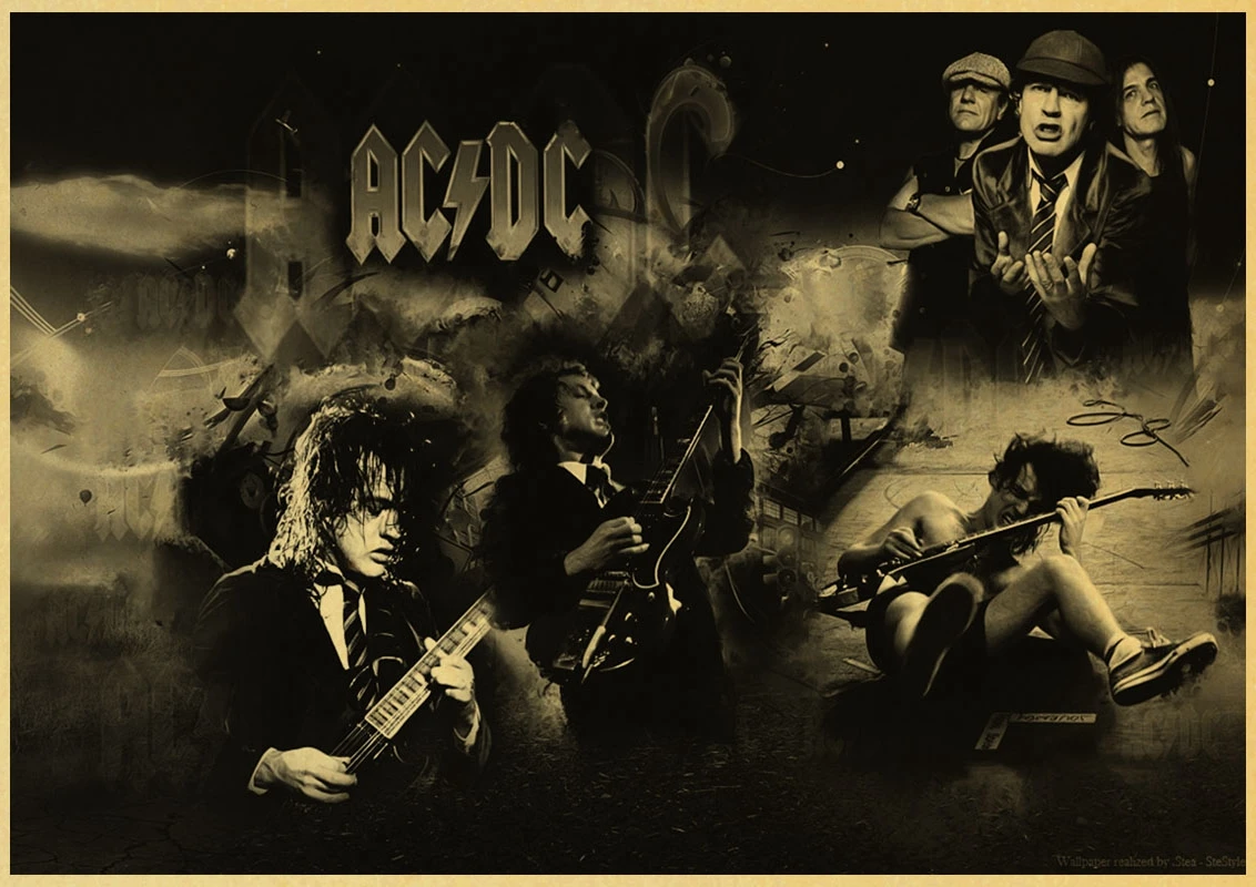 Австралийский рок-группа AC/DC ретро постер ВИНТАЖНЫЙ ПЛАКАТ настенный Декор для дома Бар Кафе высокое качество печать рисунок