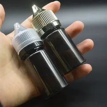 1500 шт./лот, пустые, 30 мл, черные бутылки для жидкости, пластиковая бутылка-капельница, с трамбовкой, водонепроницаемые чашки для электронных сигарет, бутылки с маслом