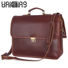 UniCalling, новая модная мужская сумка, многослойная, большая вместительность, коровья кожа, мужские сумки, высший сорт, на застежке, деловой портфель