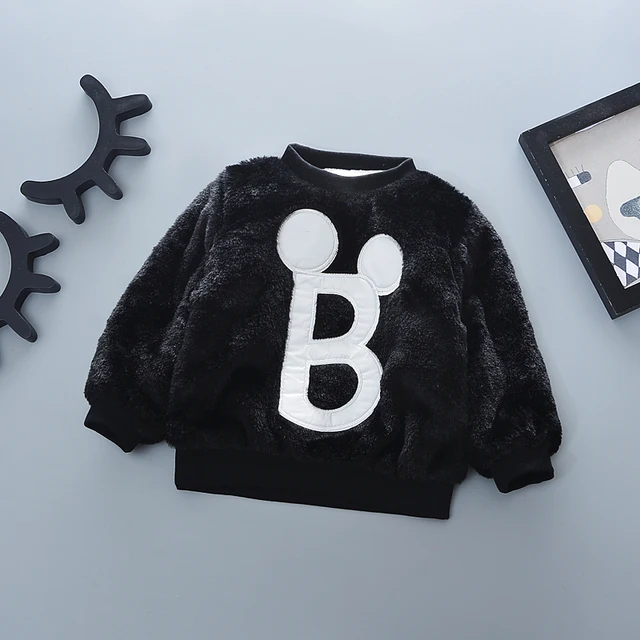 BibiCola Winter Baby Boys Sweaters For Kid Boy Knitting Winter Cute Cartoon Velvet Sweater Children Warm Pullover Sweaters Cloth