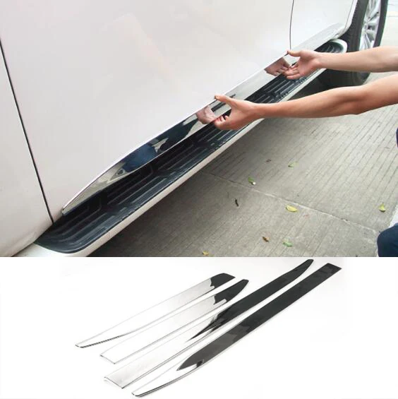 Newest Side Door Body Mouldings Trim Strip Exterior Chromium ABS For
