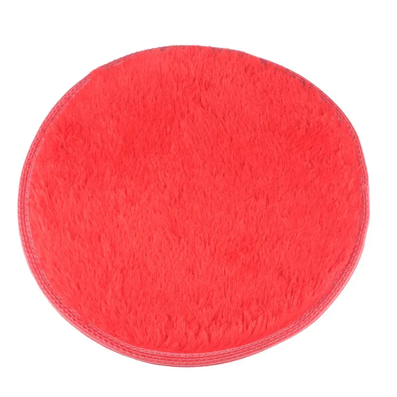 Круглый Одноцветный ковер 40 см/80 см/100 см для гостиной большие коврики украшение дома коврики для йоги домашние инструменты - Цвет: Red