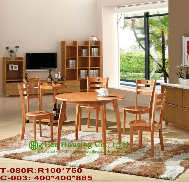 T-080R, C-003 роскошный Твердый обеденный стул, твердый деревянный обеденный стол мебель со стульями/мебель для дома